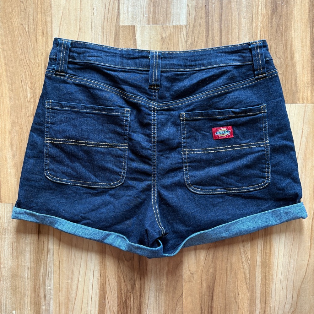 Dickies Dark Blue Stretch Denim Women's Shorts size 11 (30)